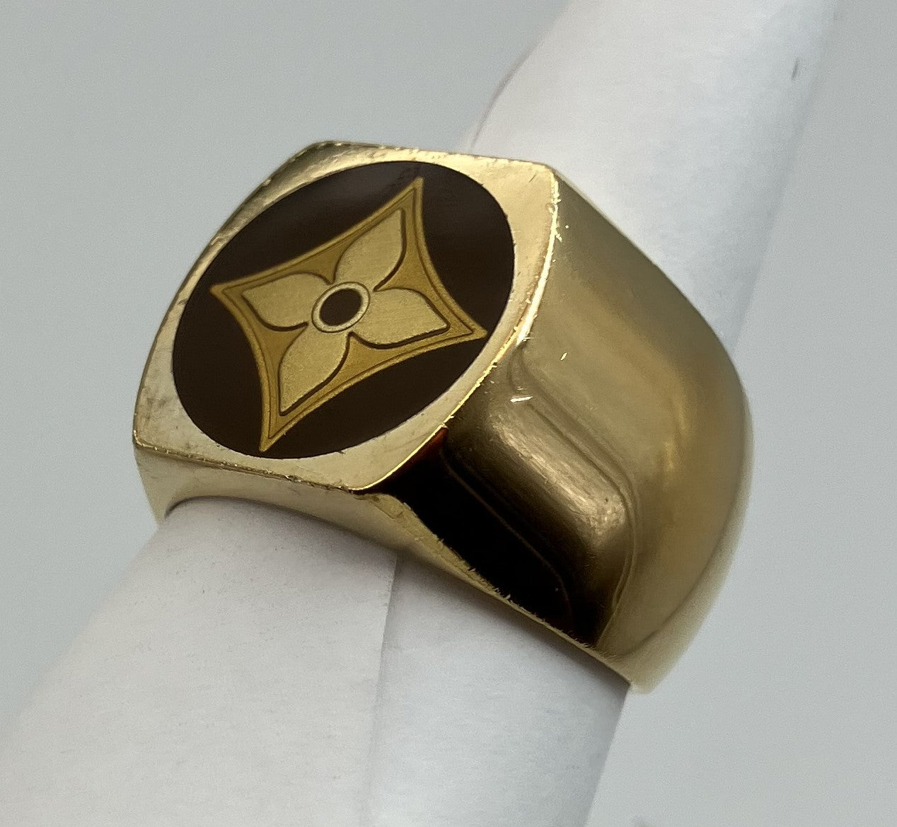 LOUIS VUITTON SV925 Fleur Ring GP XS (JP 16) (US 8) (EU 56) 14.5g จัดส่งฟรี 