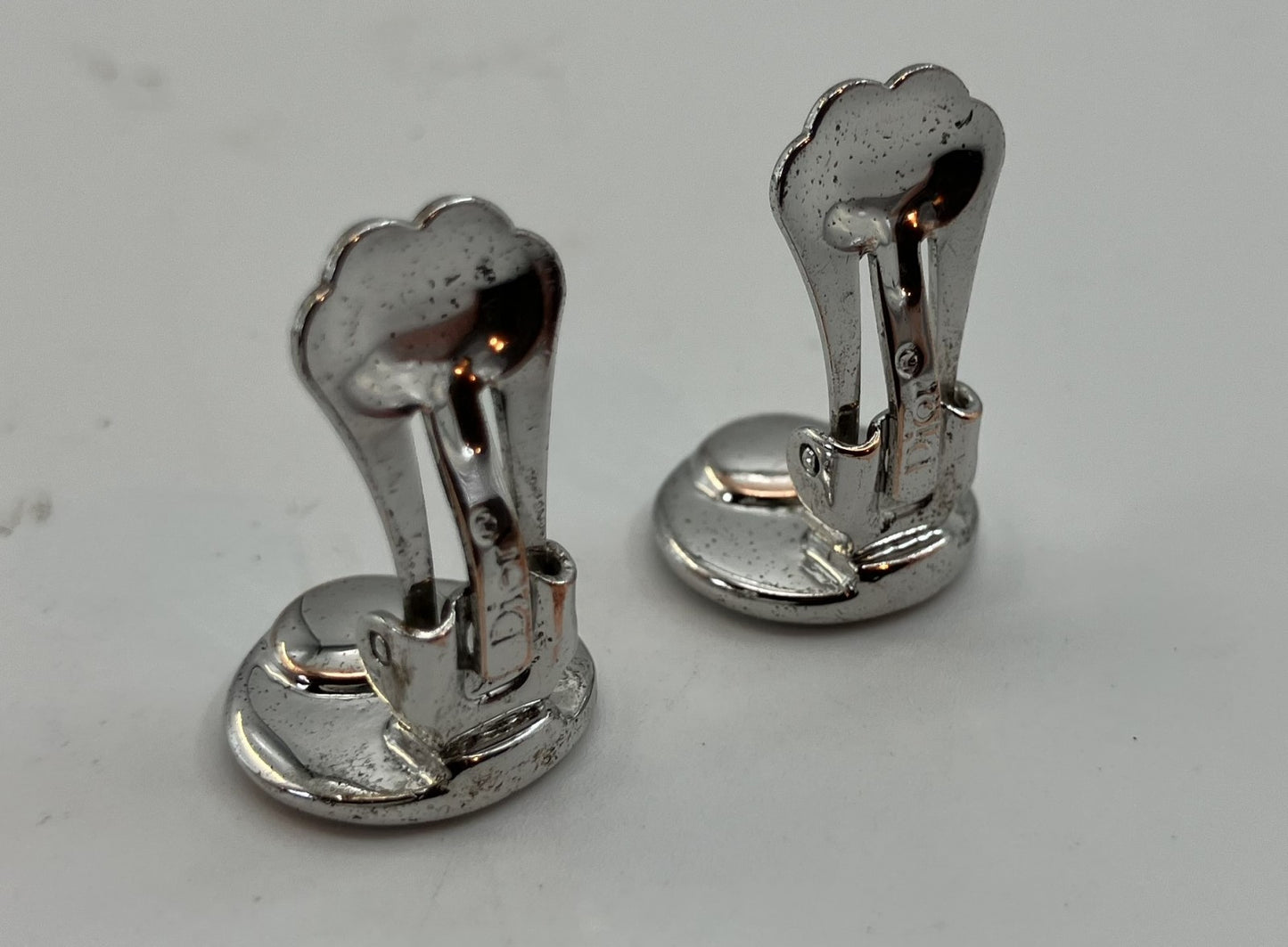 Christian Dior Earrings 1.2cm Diameter Silver