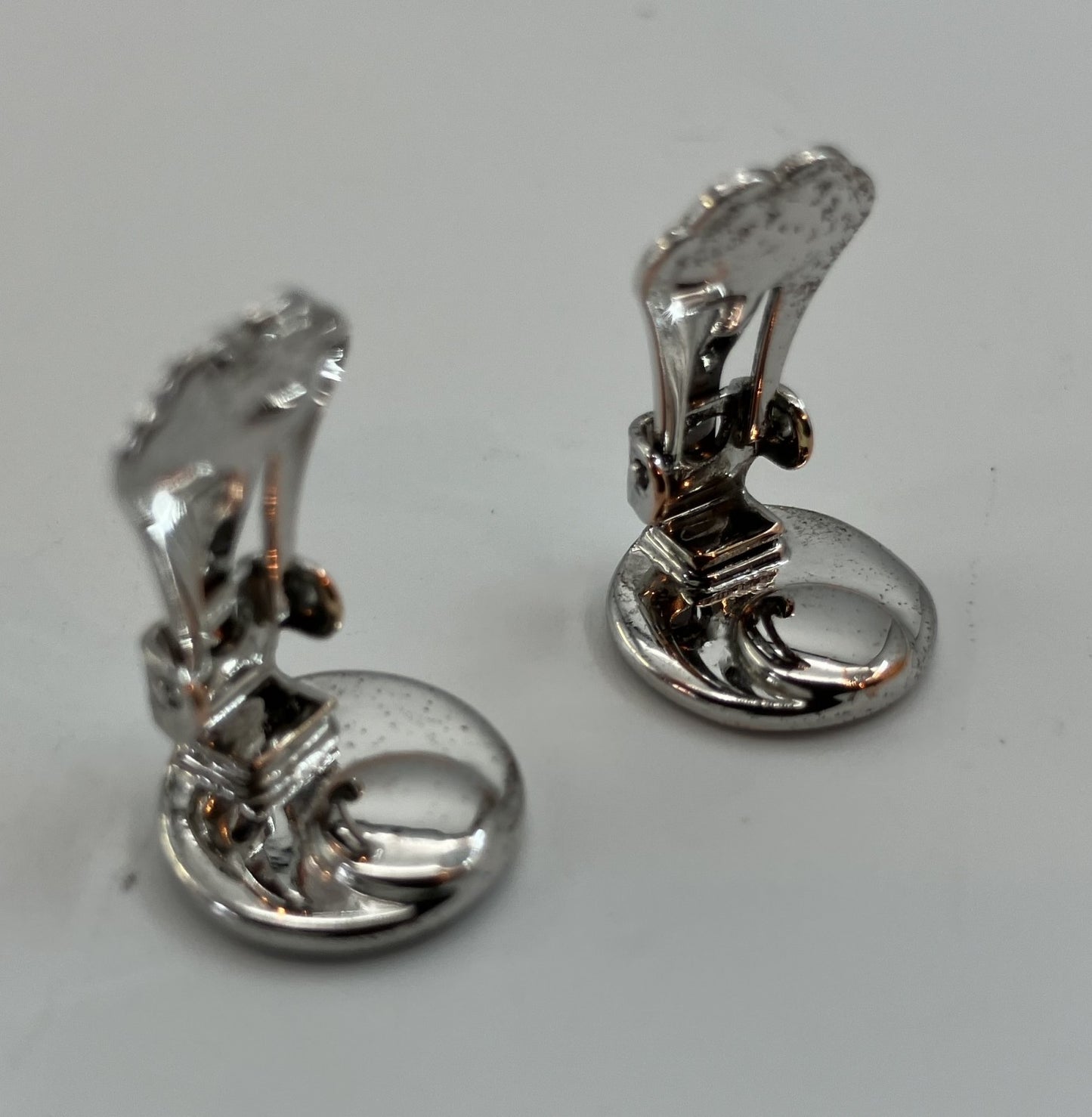 Christian Dior Earrings, Diameter 1.2cm, Silver, Free Shipping 