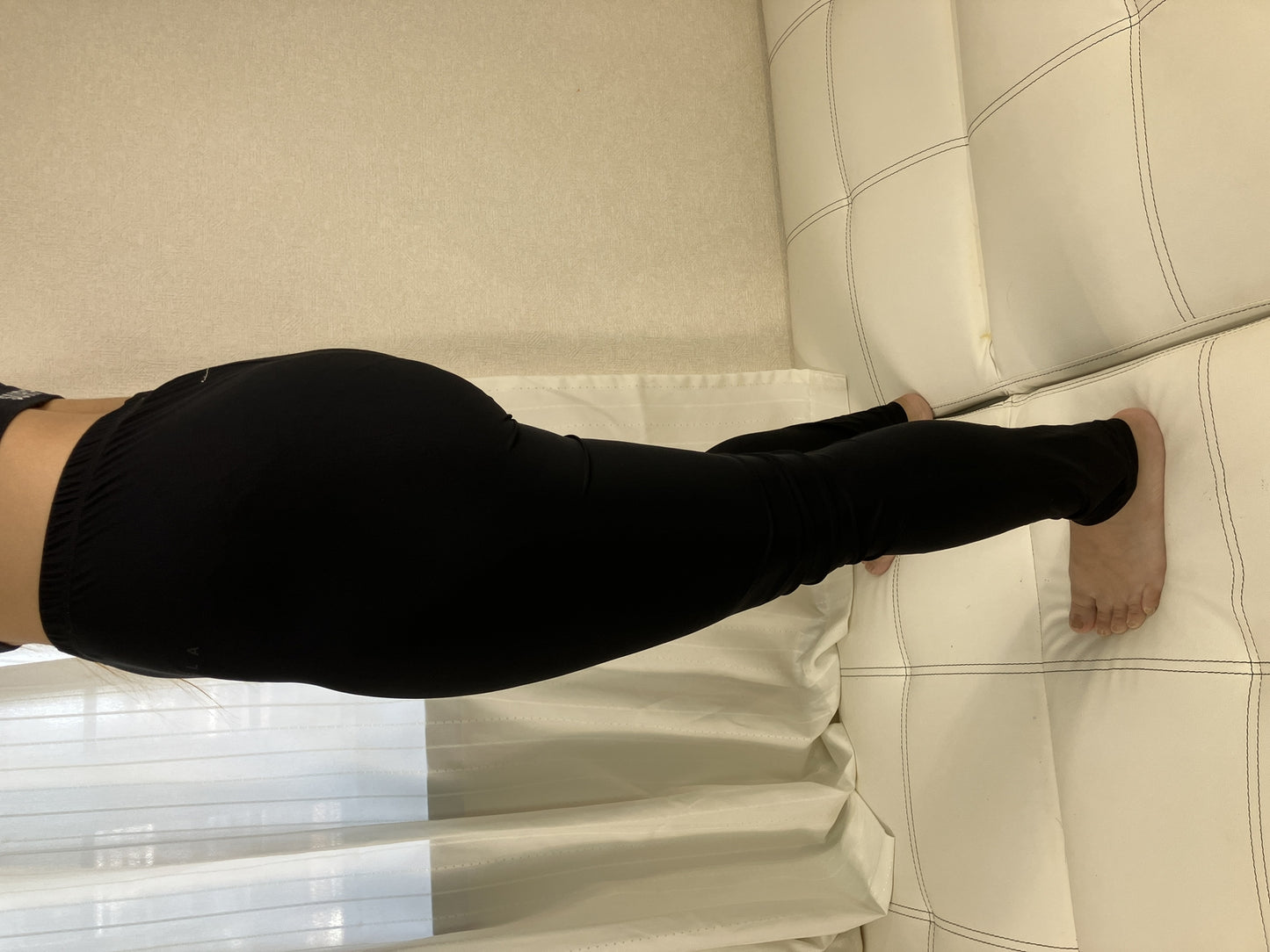 MM6 Maison Margiela S52KA0317 Black Leggings Pants Women's S Made in Italy