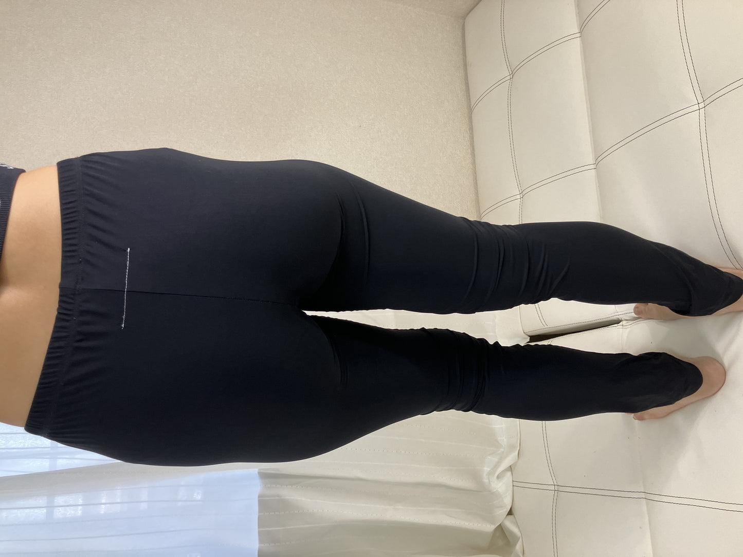 MM6 Maison Margiela S52KA0317 Black Leggings Pants Women's S Made in Italy