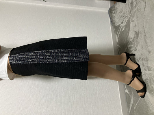 Jil Sander Skirt Tweed Black Size 32 Length 56cm Waist 34cm