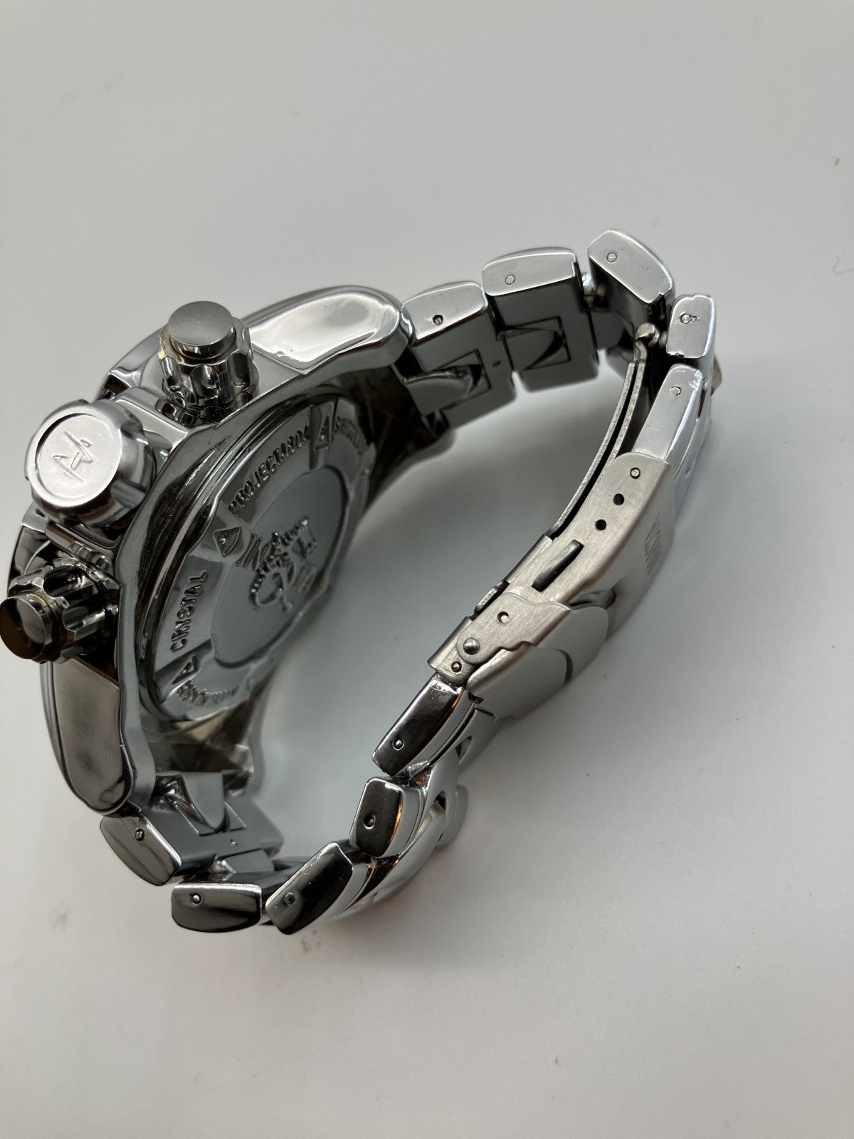 Invicta Men’s 60mm Big Face Chronograph Watch – Stainless Steel Silver, 17cm Wrist, 6 Extra Links, Box – Japan Seller