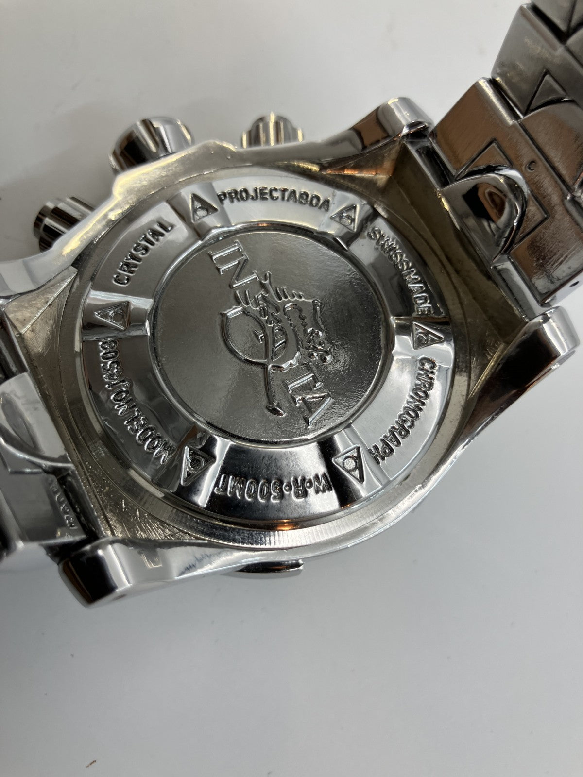 Invicta Men’s 60mm Big Face Chronograph Watch – Stainless Steel Silver, 17cm Wrist, 6 Extra Links, Box – Japan Seller