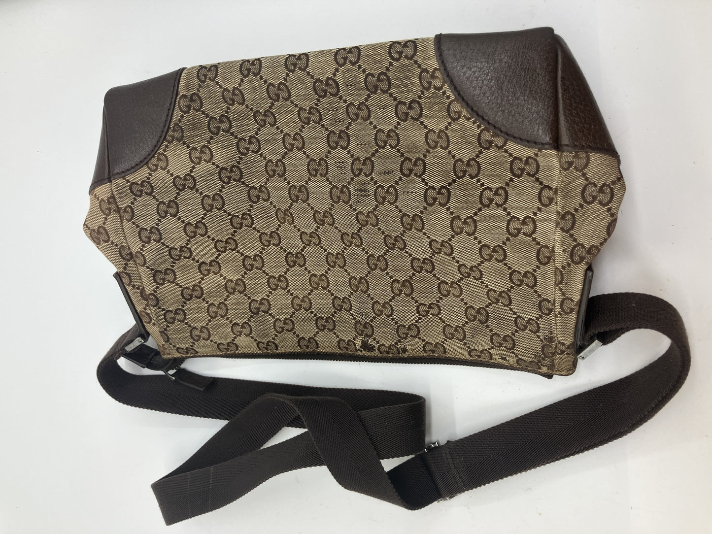 GUCCI GG Canvas 114273 Shoulder Crossbody Bag Beige Brown Italy