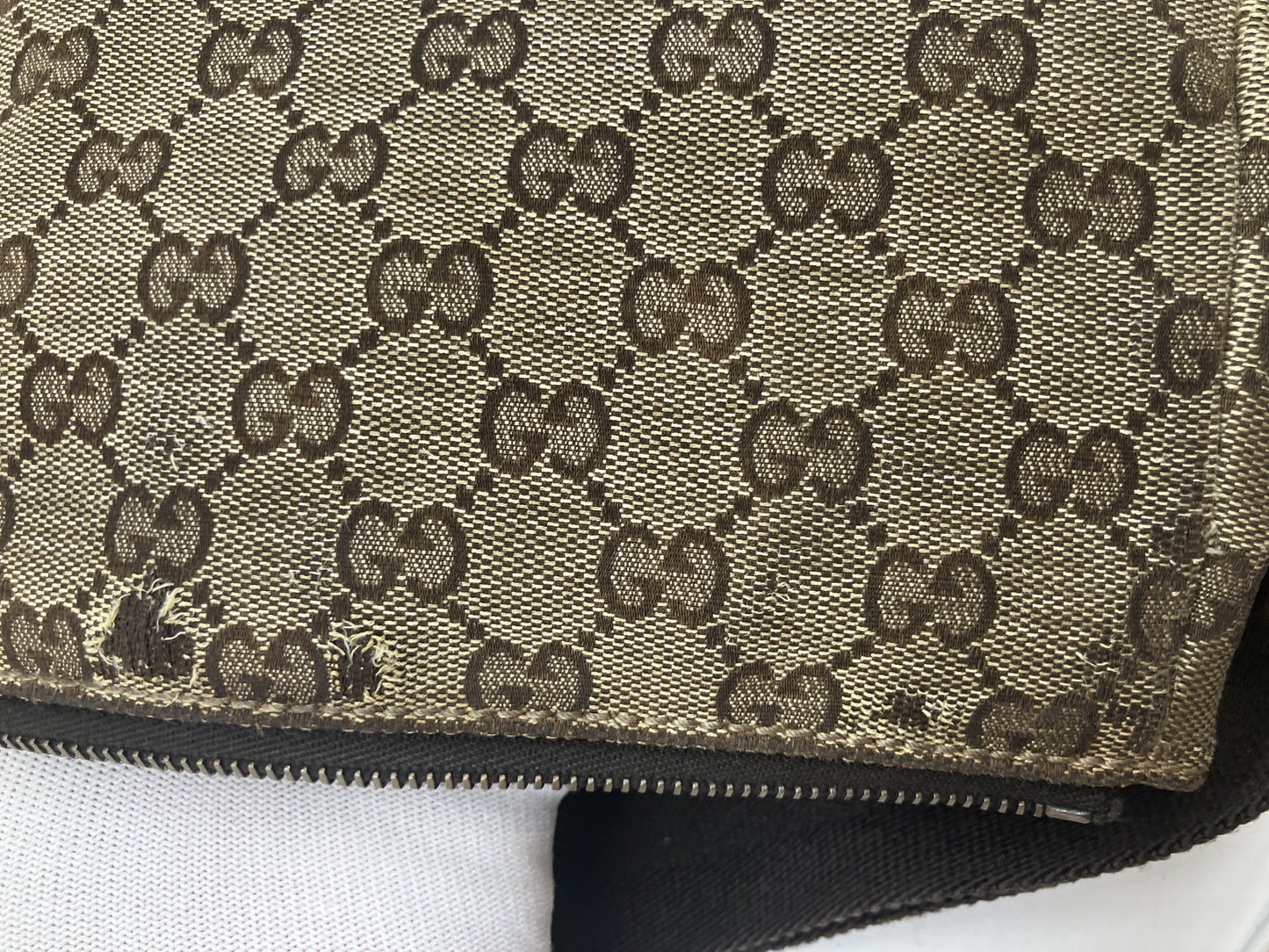 GUCCI GG Canvas 114273 Shoulder Crossbody Bag Beige Brown Italy