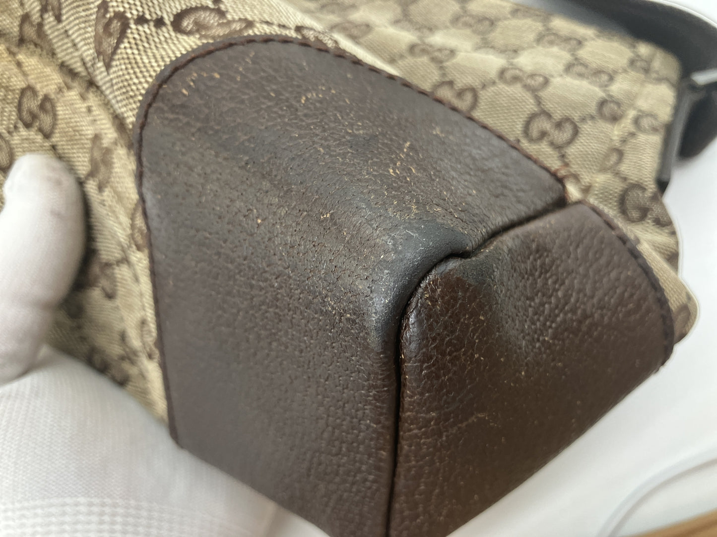 GUCCI GG Canvas 114273 Shoulder Crossbody Bag Beige Brown Italy