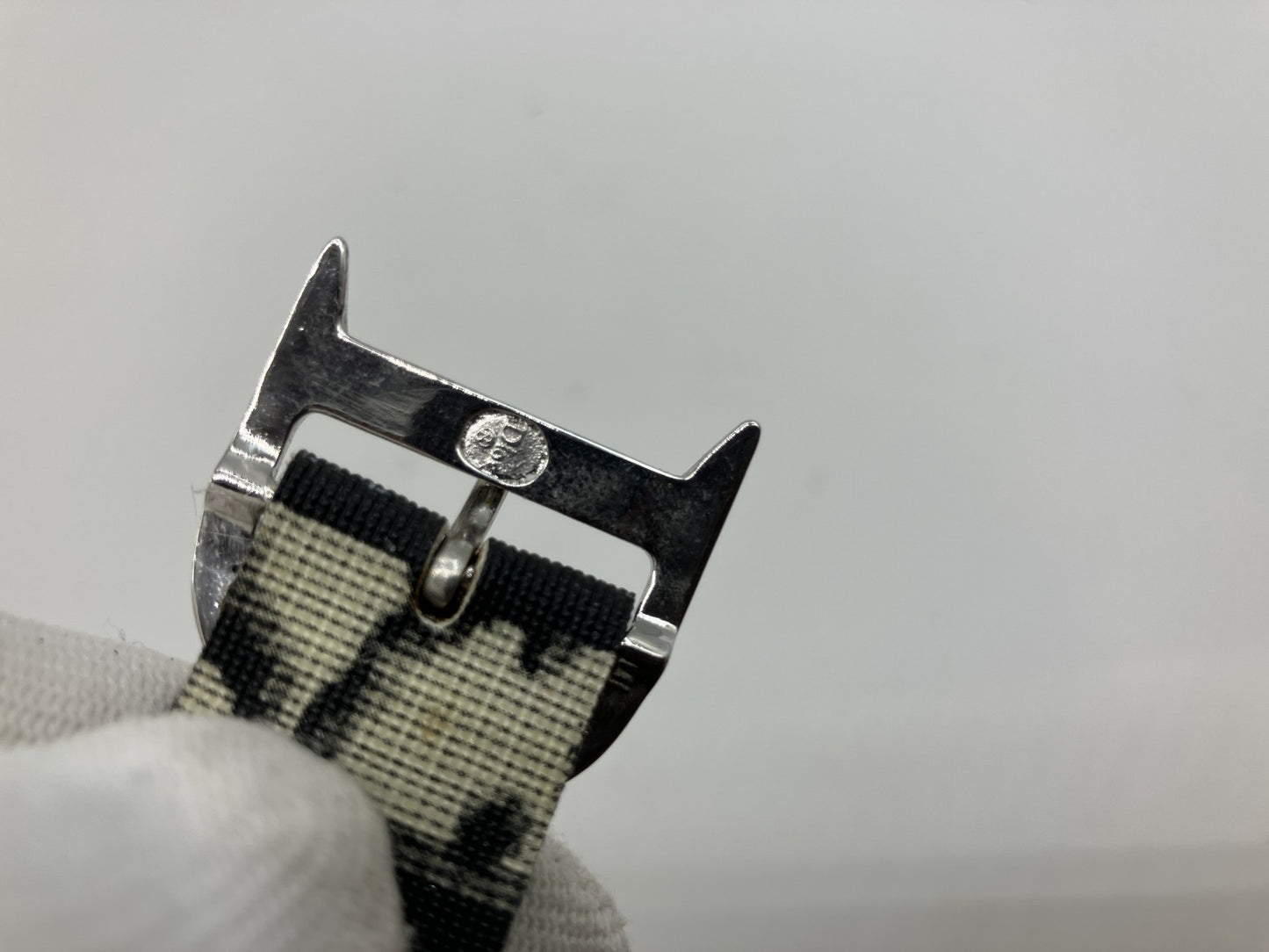 Christian Dior Oblique Trotter Canvas Bracelet D Buckle Wristband w/ Dust Bag