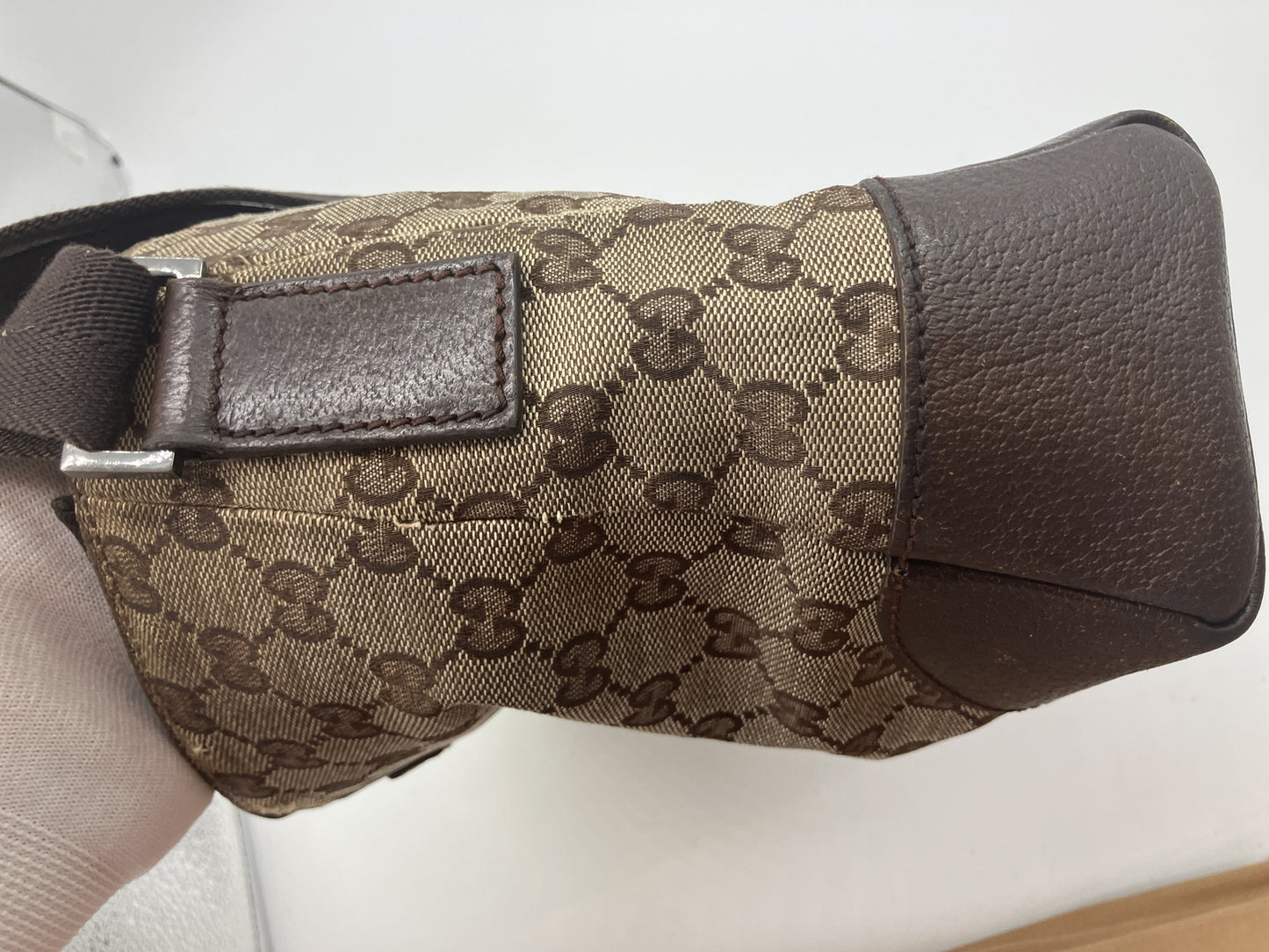 GUCCI GG Canvas 114273 Shoulder Crossbody Bag Beige Brown Italy