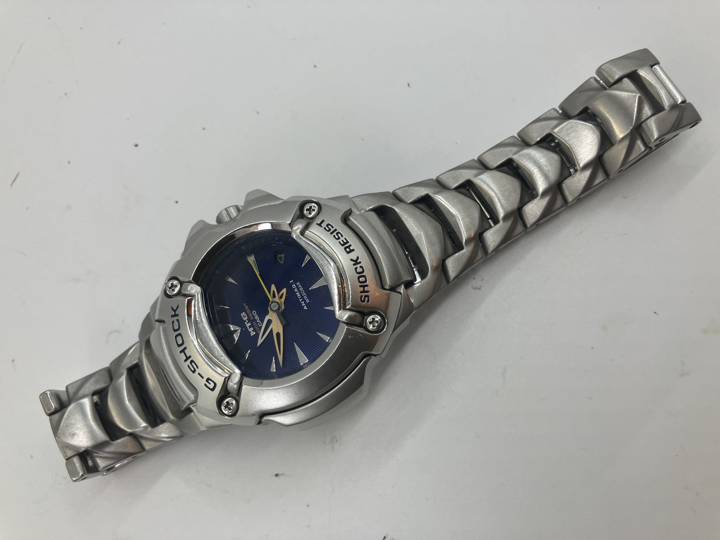 CASIO G-SHOCK MT-G MTG-120 2310 Blue Dial Stainless Steel Quartz Men's Watch