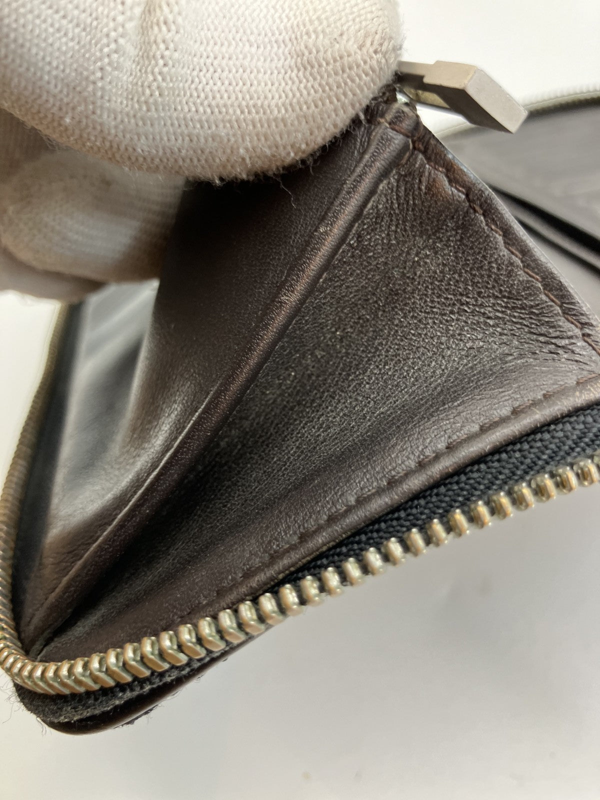 LOUIS VUITTON Damier Geant Zip-Around Long Wallet M93546 Black w/ Box, Dust Bag, Receipts