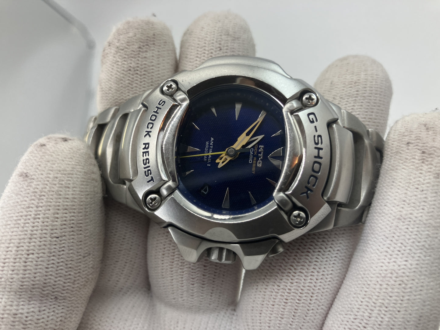 CASIO G-SHOCK MT-G MTG-120 2310 Blue Dial Stainless Steel Quartz Men's Watch