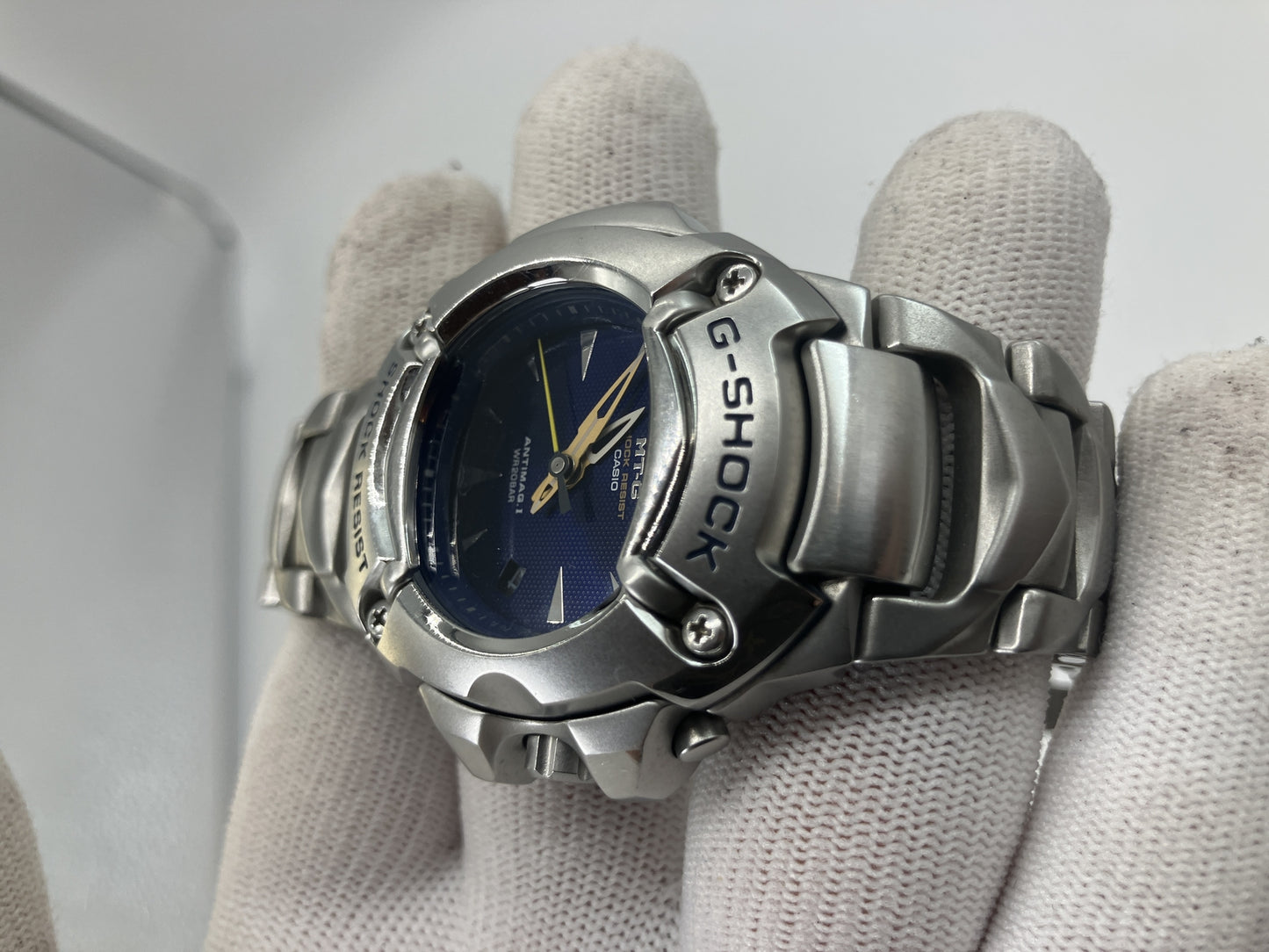 CASIO G-SHOCK MT-G MTG-120 2310 Blue Dial Stainless Steel Quartz Men's Watch