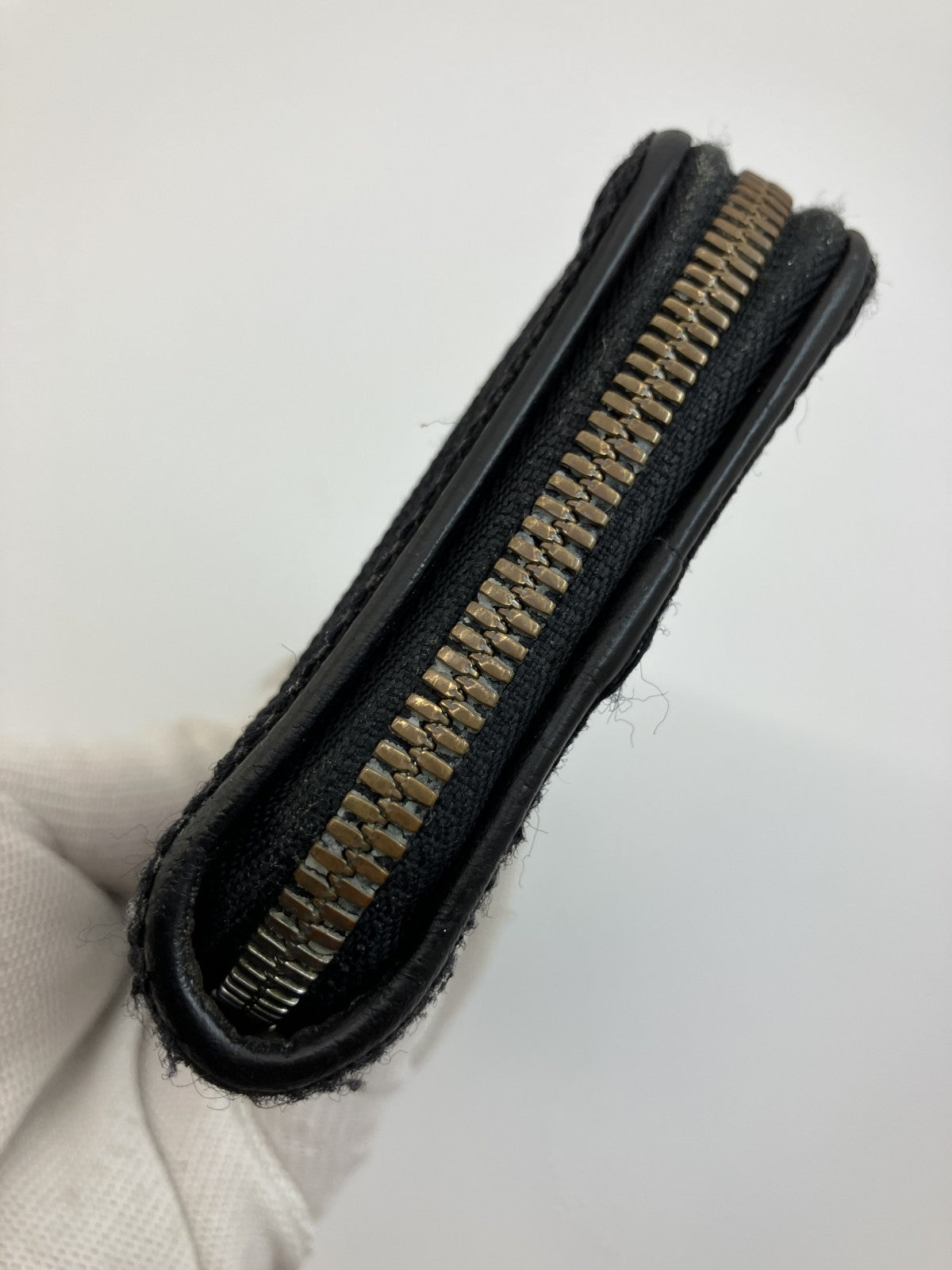 LOUIS VUITTON Damier Geant Zip-Around Long Wallet M93546 Black w/ Box, Dust Bag, Receipts