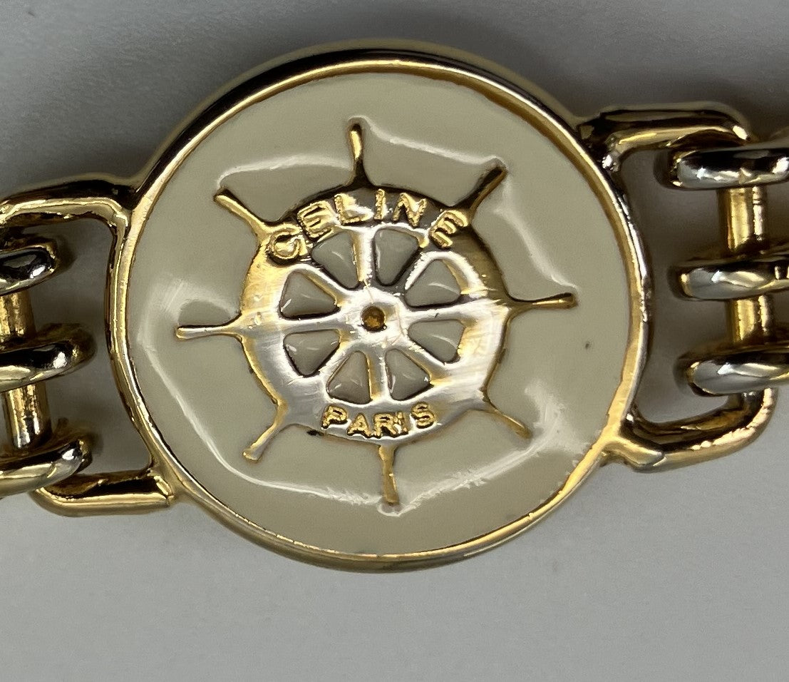 セリーヌ ゴールドブレスレット 腕周り約１７ｃｍ(6.69インチ) 送料無料