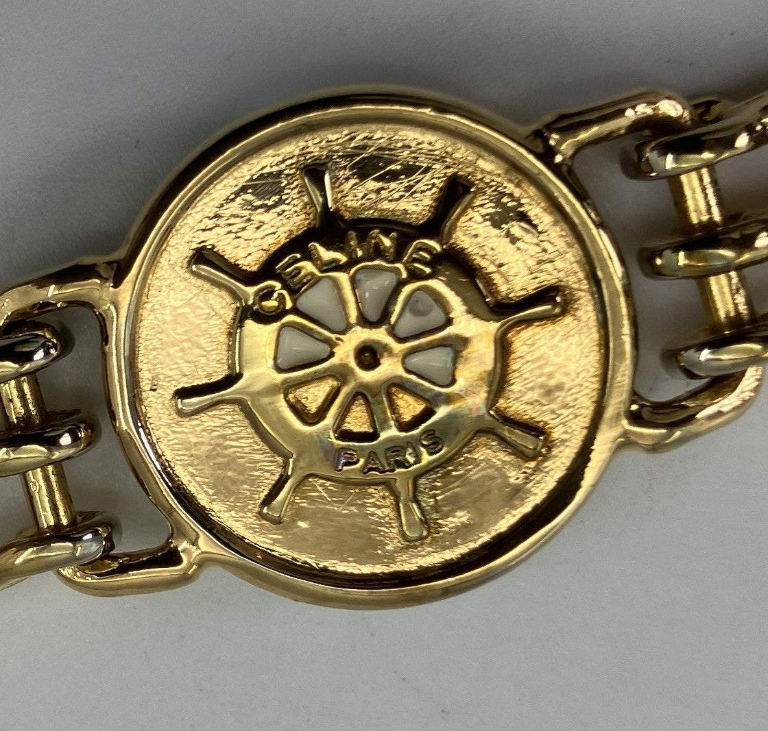 セリーヌ ゴールドブレスレット 腕周り約１７ｃｍ(6.69インチ) 送料無料