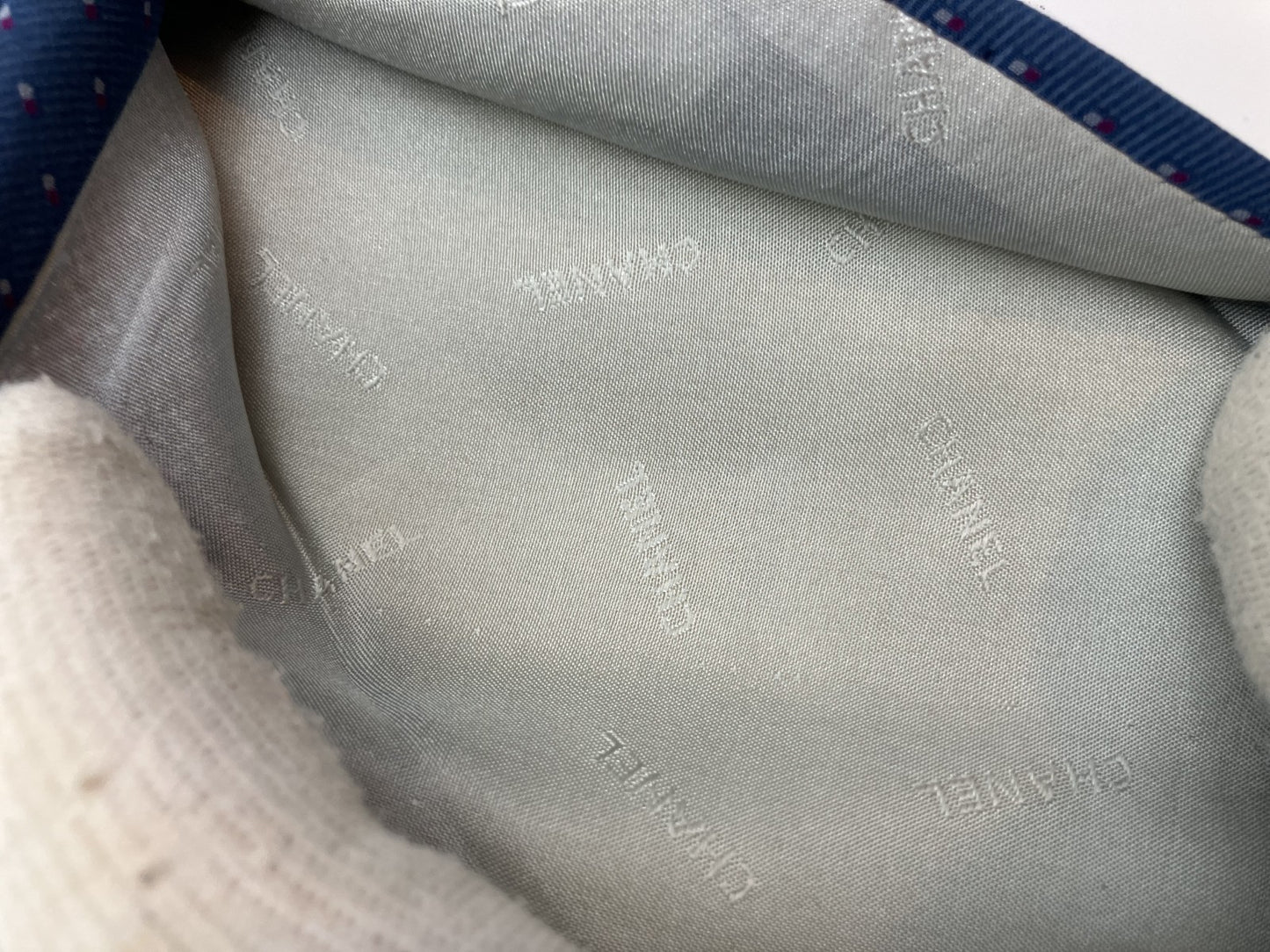 CHANEL Tie - Blue - 8 cm (3.15 inch) Wide -