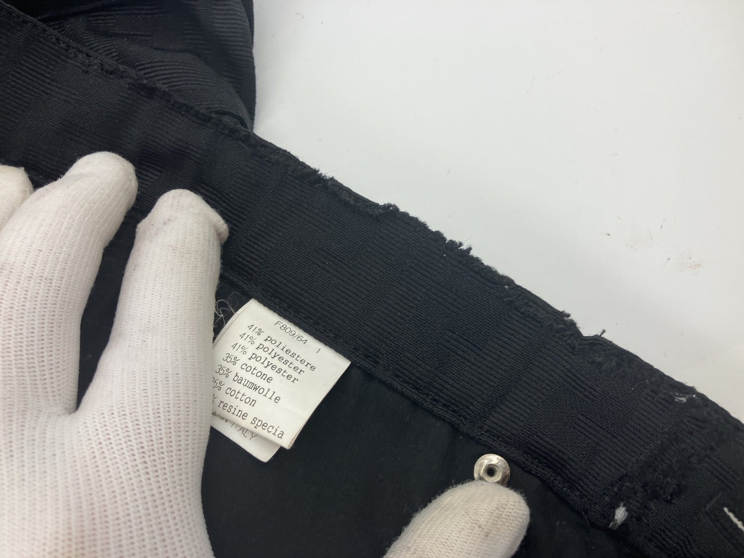 FENDI Jeans Zucca FF Monogram Black Jacquard Pants Women's Size 46 Italy