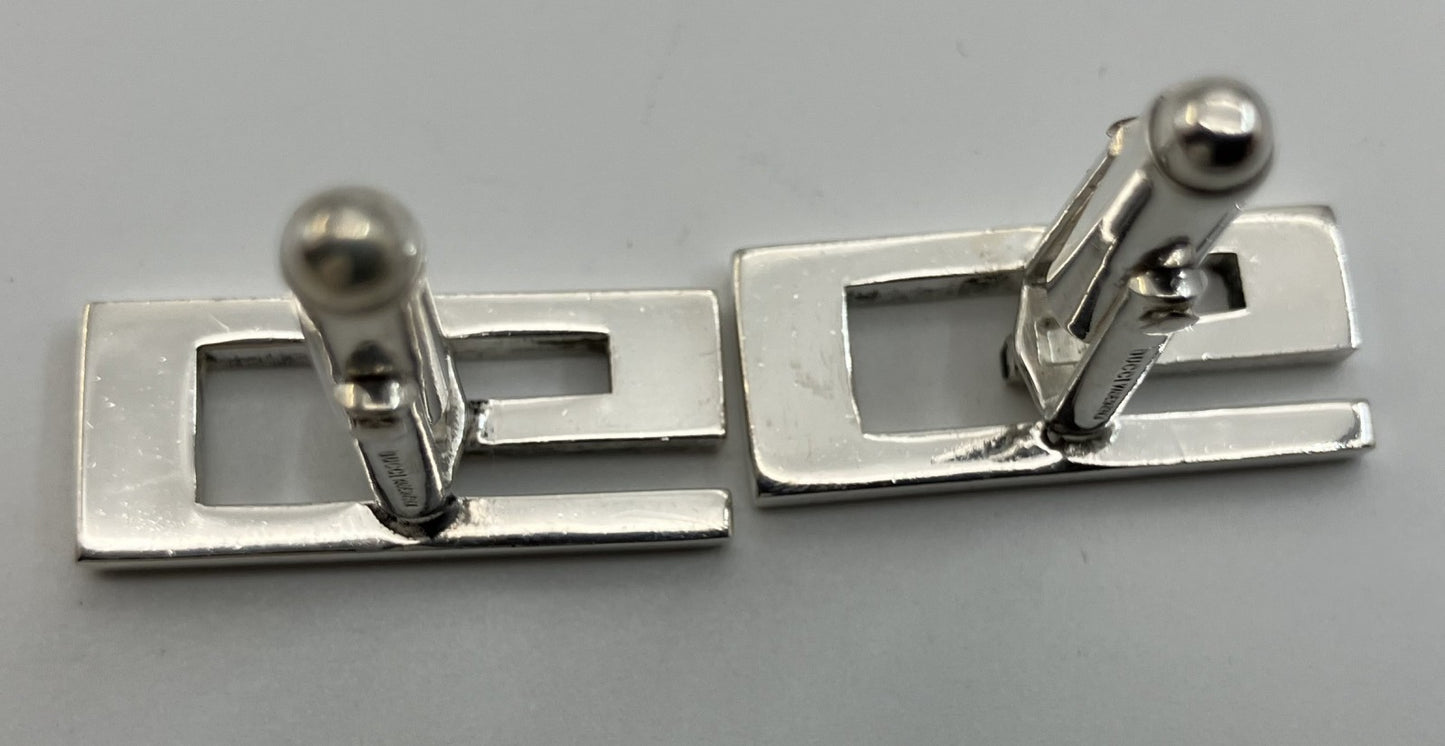 GUCCI G Logo Cufflinks SV925 11.4g