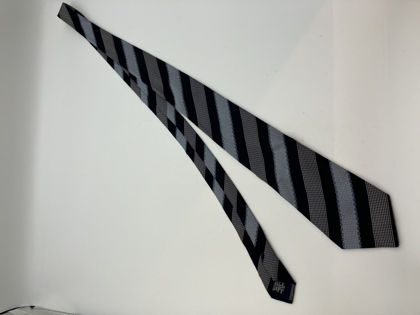 CHANEL Tie - Navy & Gray - 10 cm (3.94 inch) Wide -