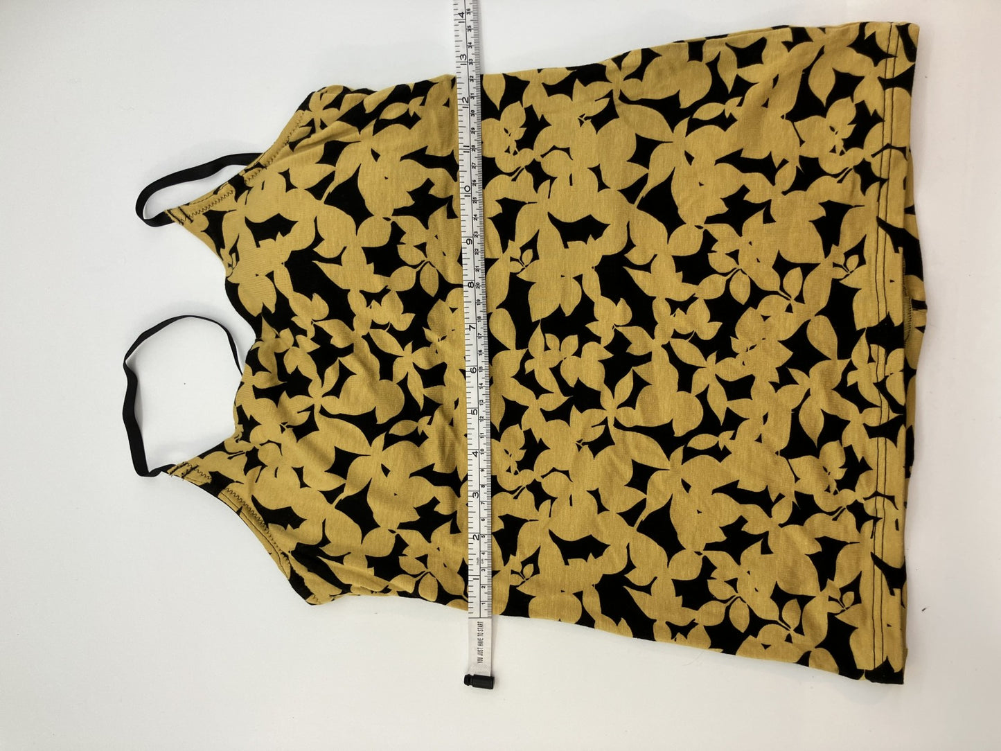 Yellow camisole with cups and denim mini skirt set