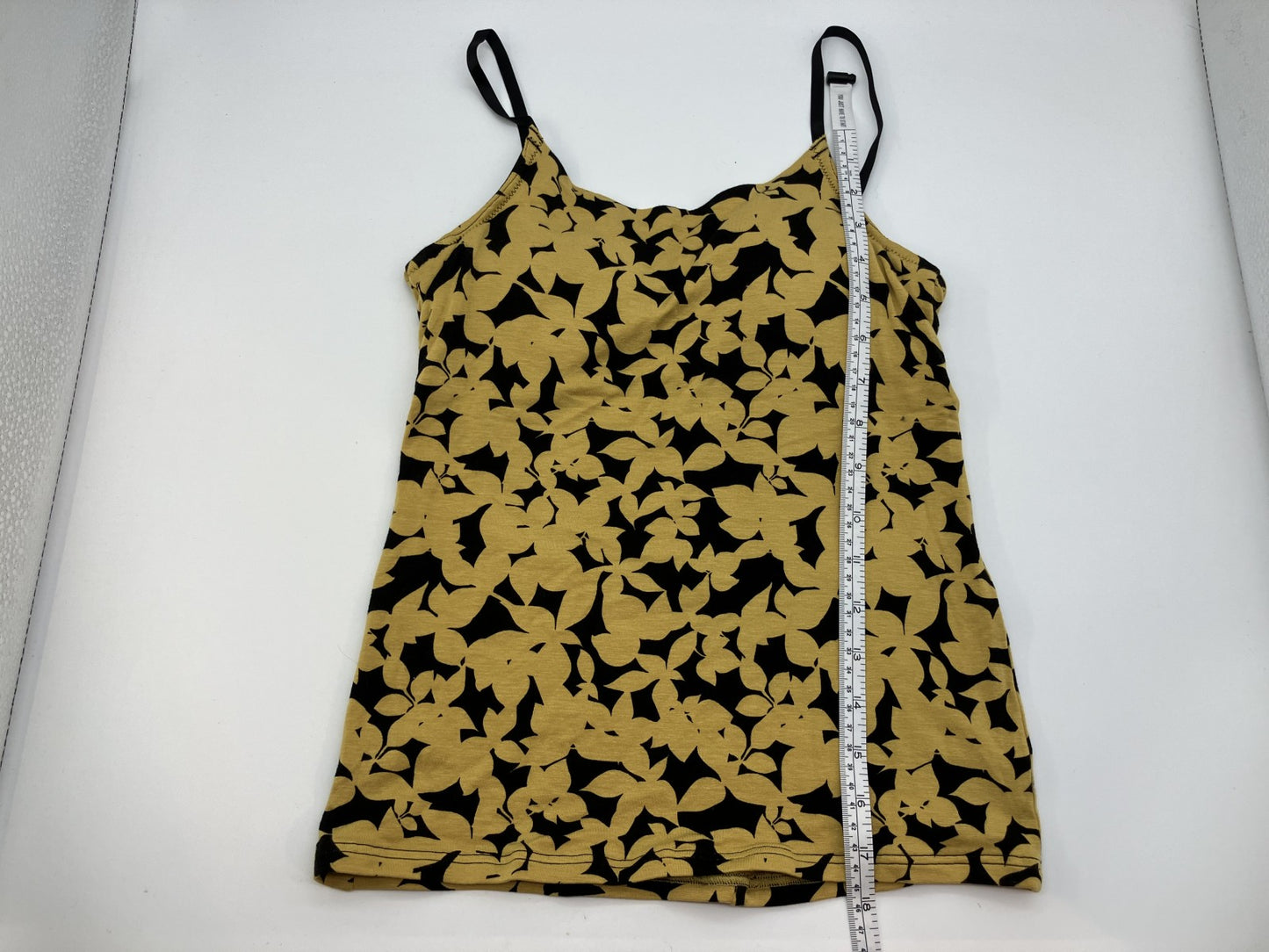 Yellow camisole with cups and denim mini skirt set