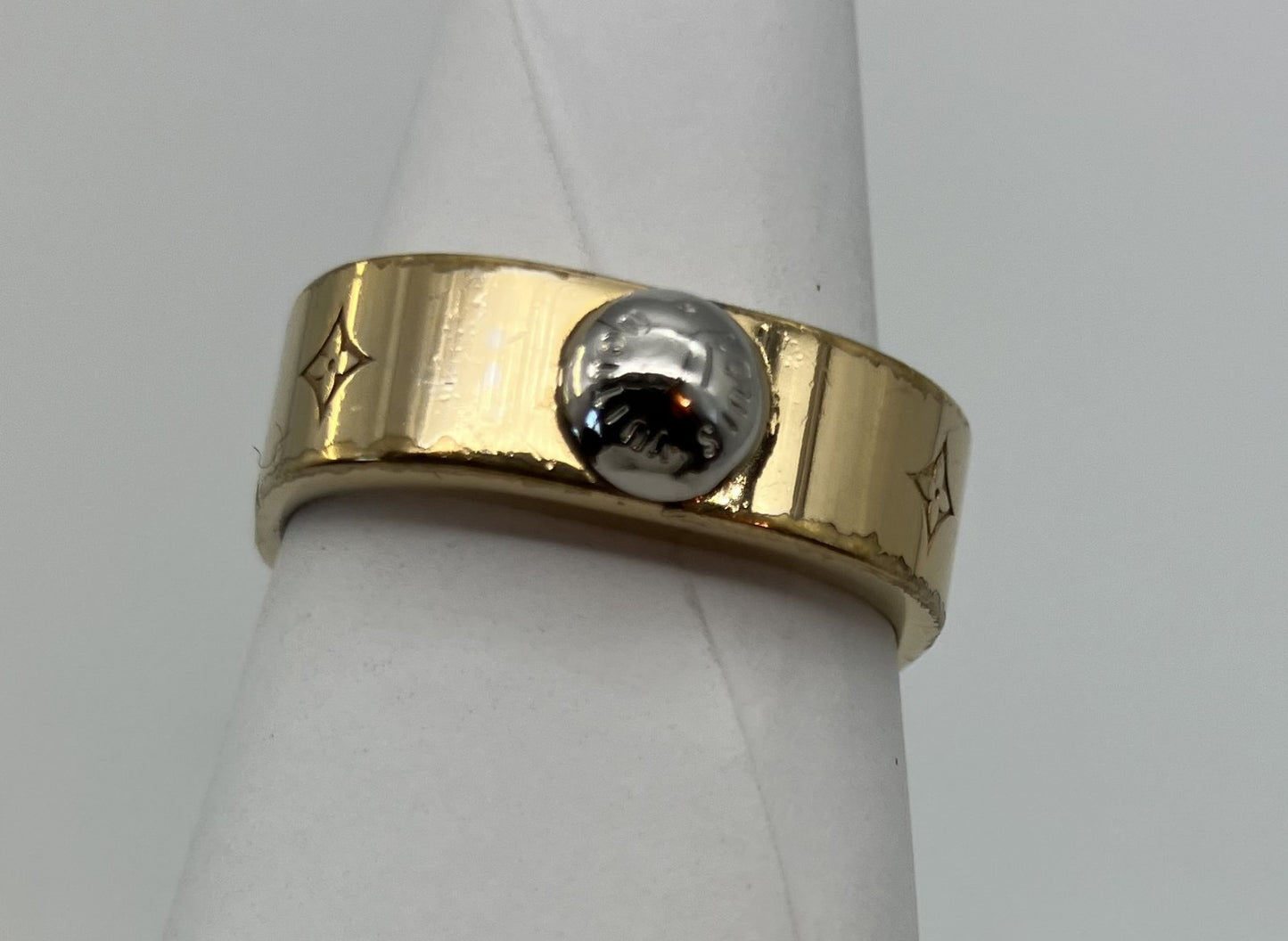 LOUIS VUITTON M00212 Nanogram Ring Size L (JP 15) (US 8) (EU 55) Gold