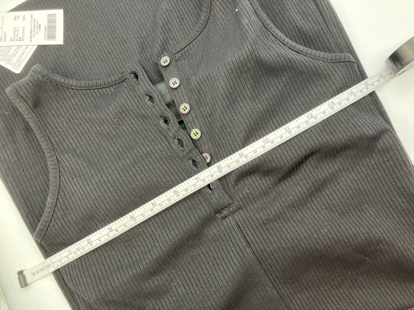 Bonjour Sagan black long dress, ribbed material, 11.8" slit, stretch material, padded, sleeveless, beautiful silhouette, worn image included, unused with tags, 5% follow ,