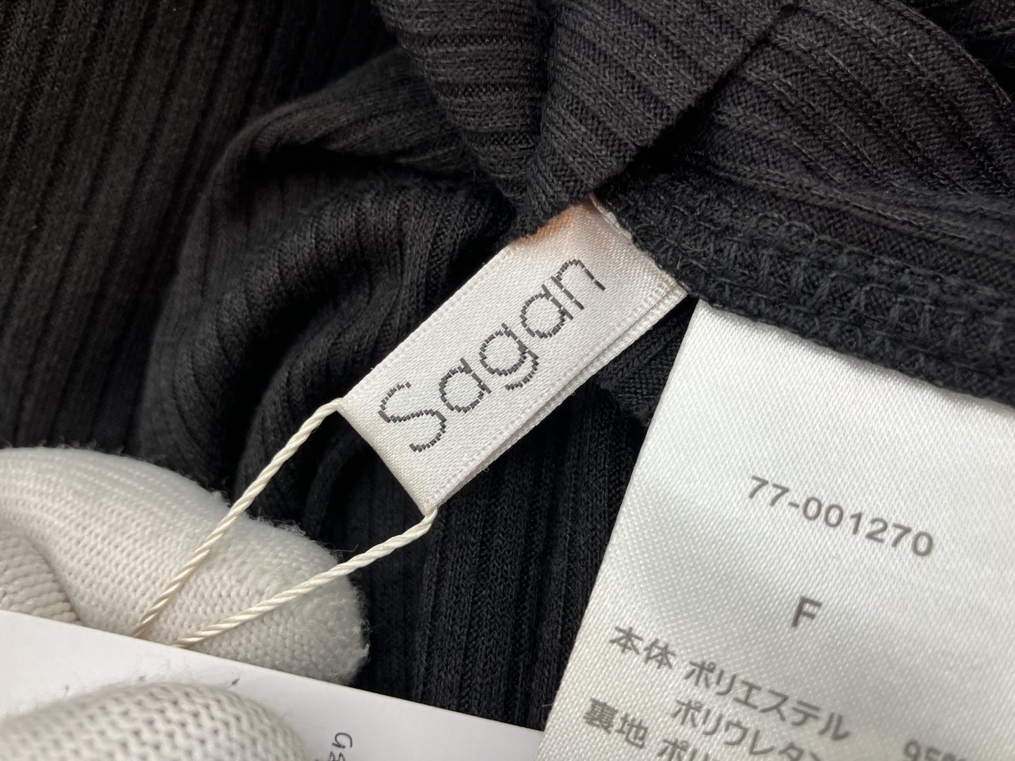 Bonjour Sagan black long dress, ribbed material, 11.8" slit, stretch material, padded, sleeveless, beautiful silhouette, worn image included, unused with tags, 5% follow ,