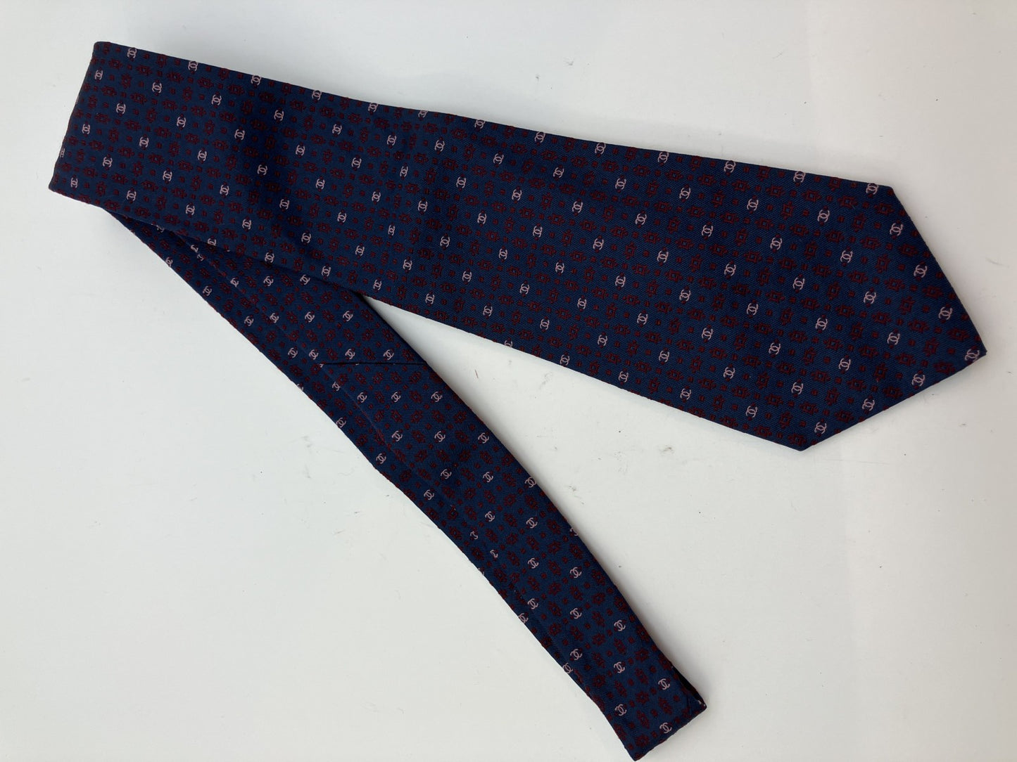 CHANEL Tie - Navy Blue - 10 cm (3.94 inch) Wide -