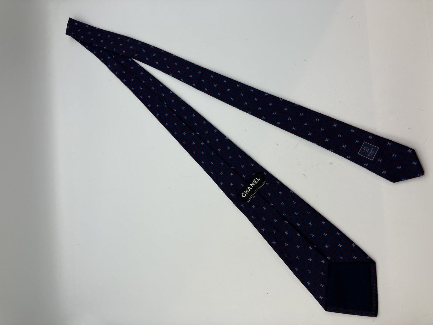 CHANEL Tie - Navy Blue - 10 cm (3.94 inch) Wide -