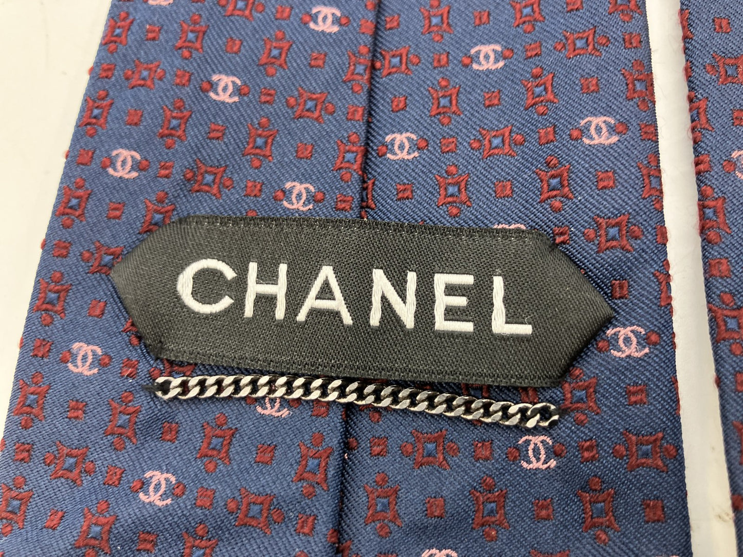 CHANEL Tie - Navy Blue - 10 cm (3.94 inch) Wide -
