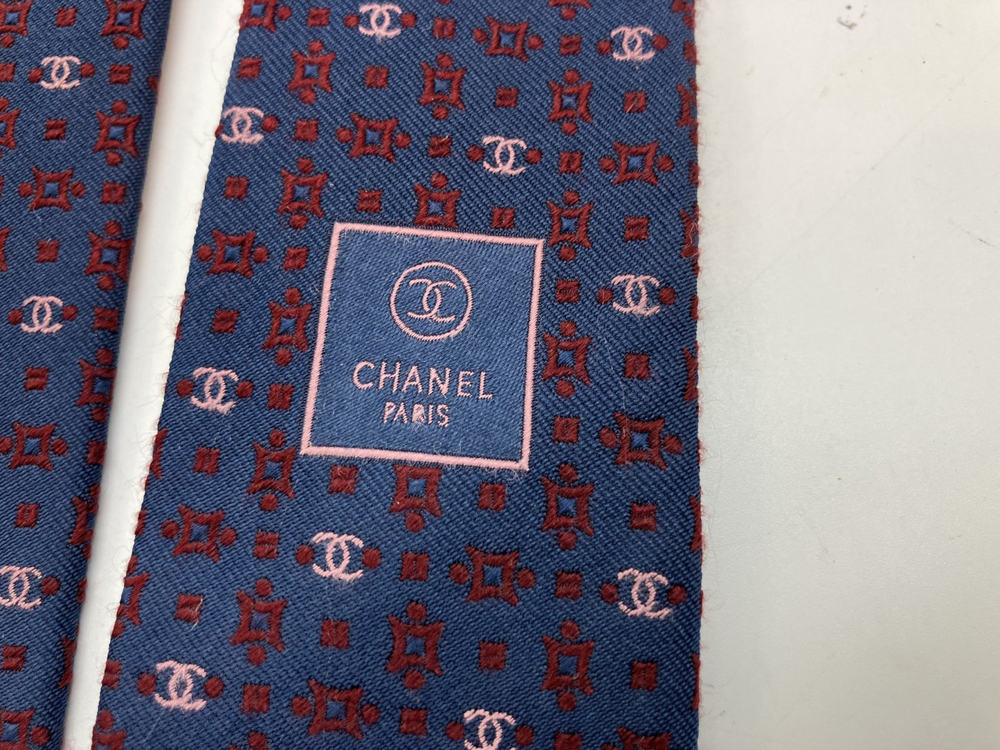 CHANEL Tie - Navy Blue - 10 cm (3.94 inch) Wide -