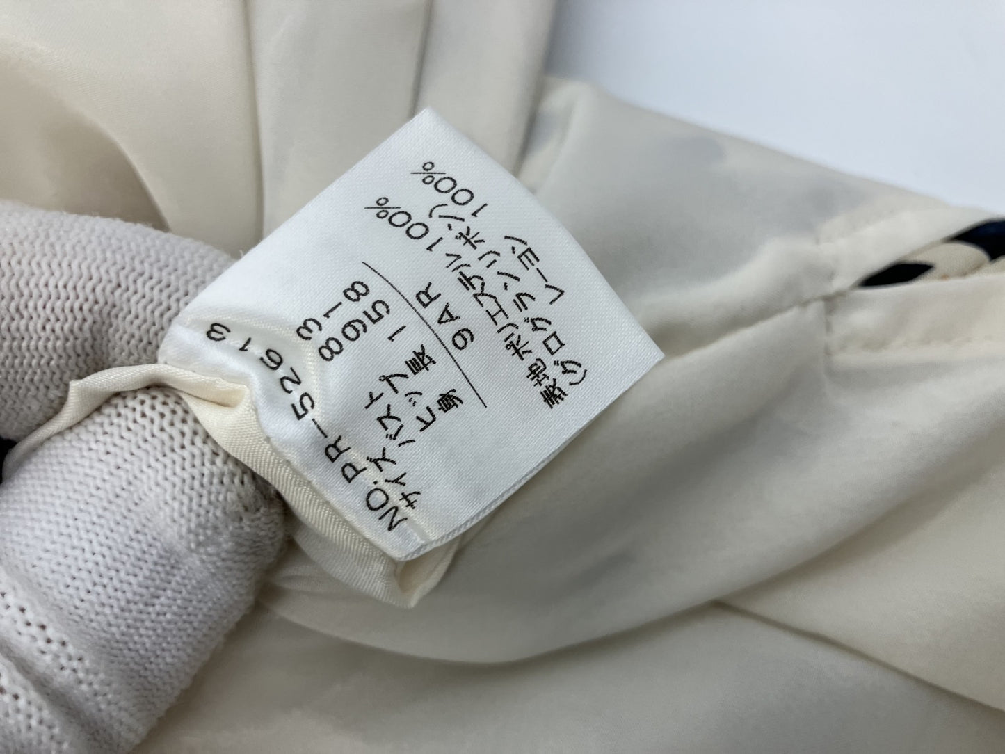 [Wearing picture included] Beige x Navy Dot Pattern Shirt Dress with Belt, Size M