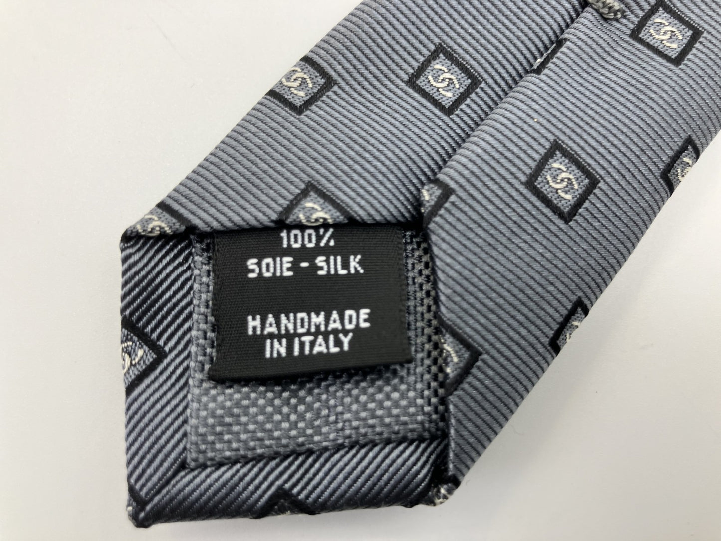 CHANEL Tie - Gray - 8 cm (3.14 inch) Wide -