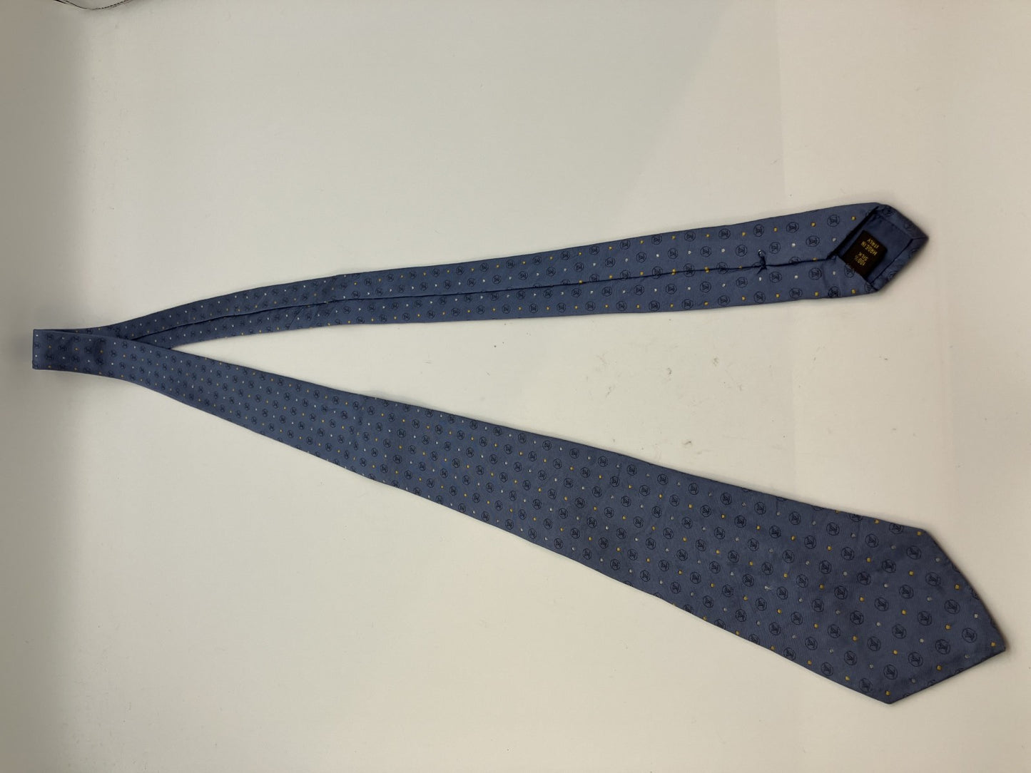 LOUIS VUITTON tie, blue-gray, width 8 cm (3.15 inch), box included, free shipping 