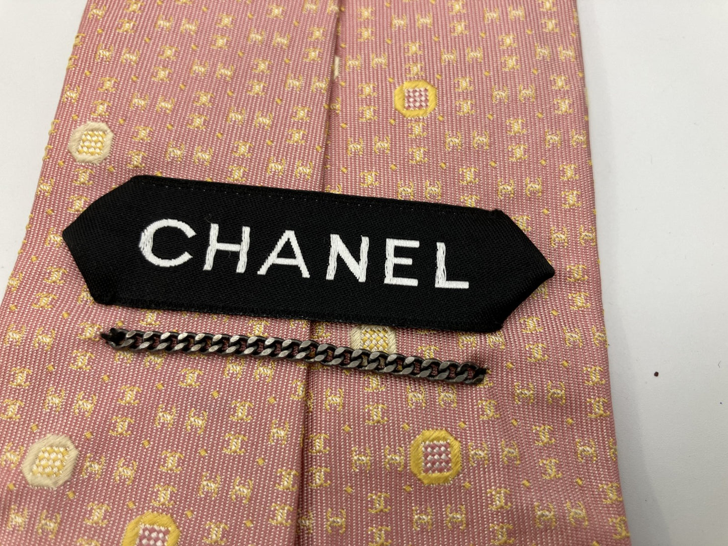 CHANEL Tie - 9.5 cm (3.74 inch) Wide - Pink -