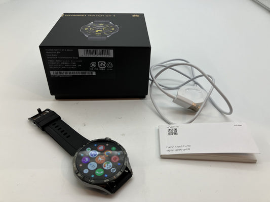HUAWEI GT4 Smartwatch Case 47mm (1.85 inch) Box Charger Manual Black