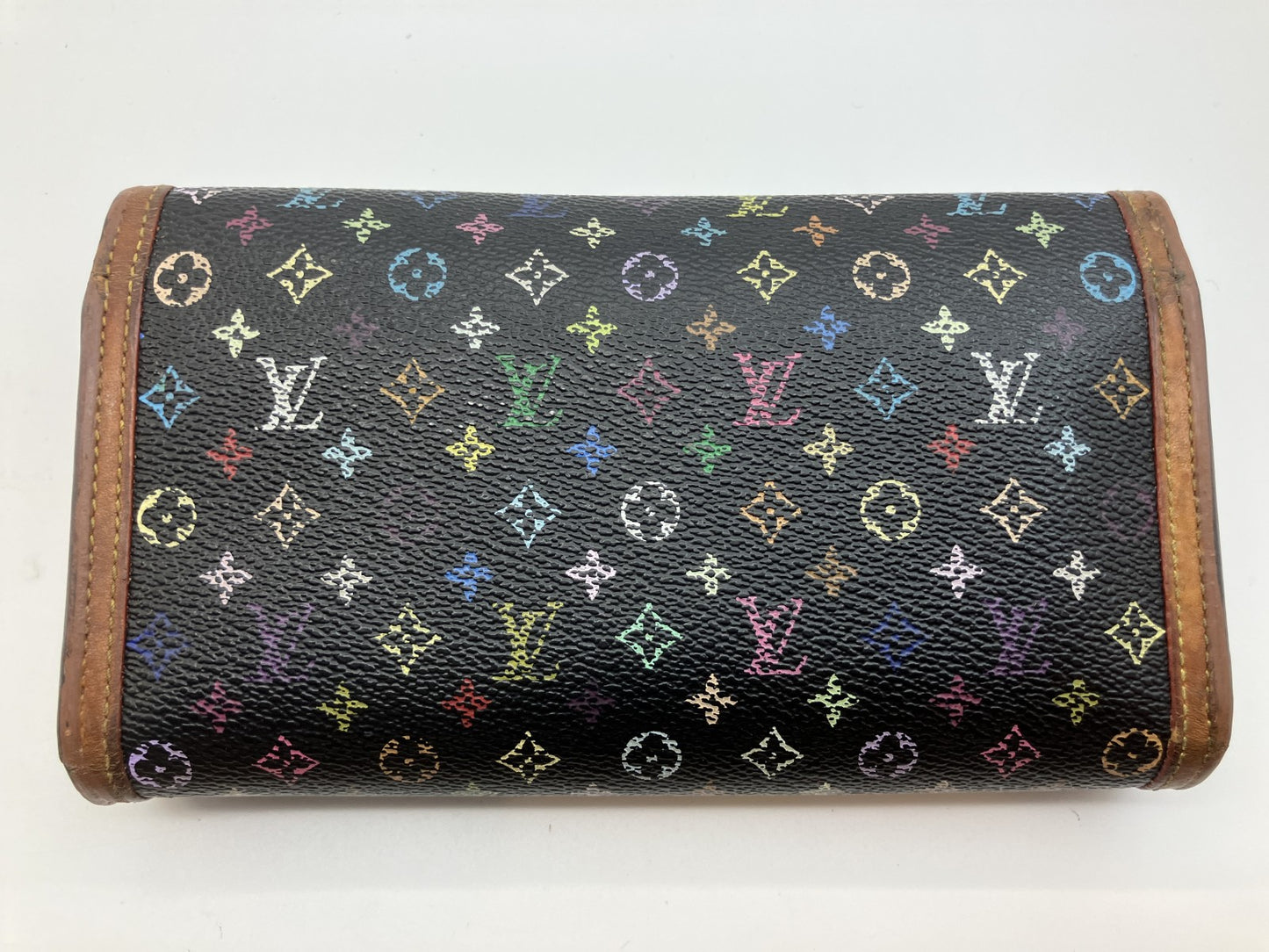 Louis Vuitton Monogram Multicolore Porte Tresor International Wallet M92658 Black
