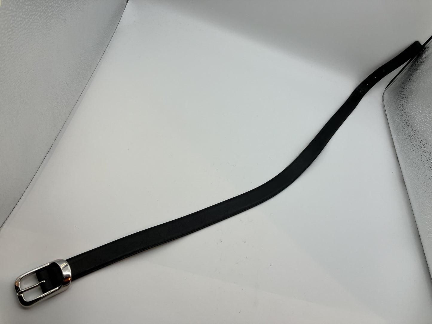 Guccissima Belt Length 107 cm (42.13 inch) Width 3 cm (1.18 inch) 256827 525040 Black