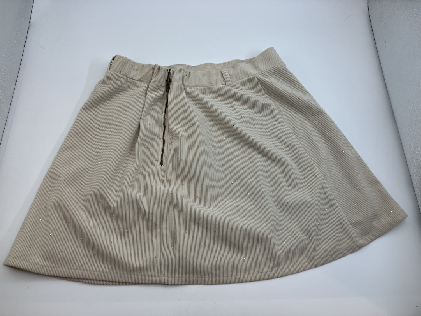 ROPE PICNIC White Top Size 36 (Bust 37-17.7") + Beige A-line Skirt Size L (Waist 33-15.7") Set Up with Wearing Pictures Lined Beautiful Simple Coordination Follow 5%