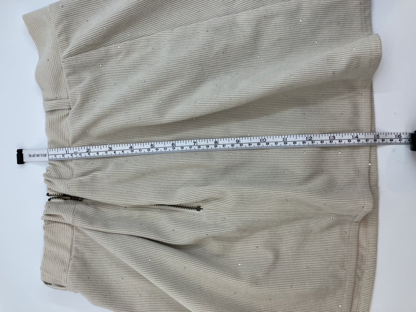 ROPE PICNIC White Top Size 36 (Bust 37-17.7") + Beige A-line Skirt Size L (Waist 33-15.7") Set Up with Wearing Pictures Lined Beautiful Simple Coordination Follow 5%