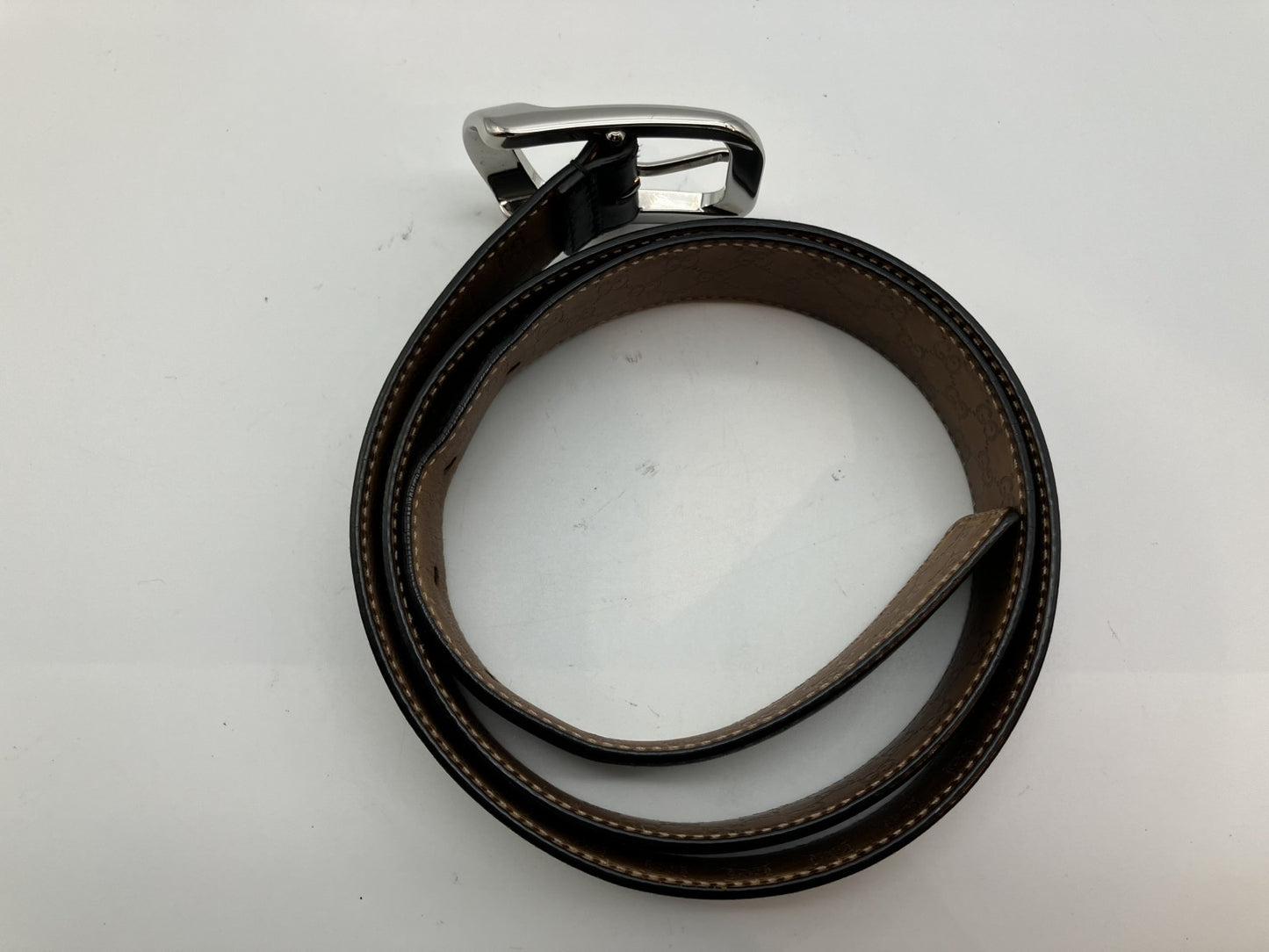 Guccissima Belt Total length 107cm(42.13 inch) Width 3cm(1.18 inch) 256827 525040 Black Free shipping 