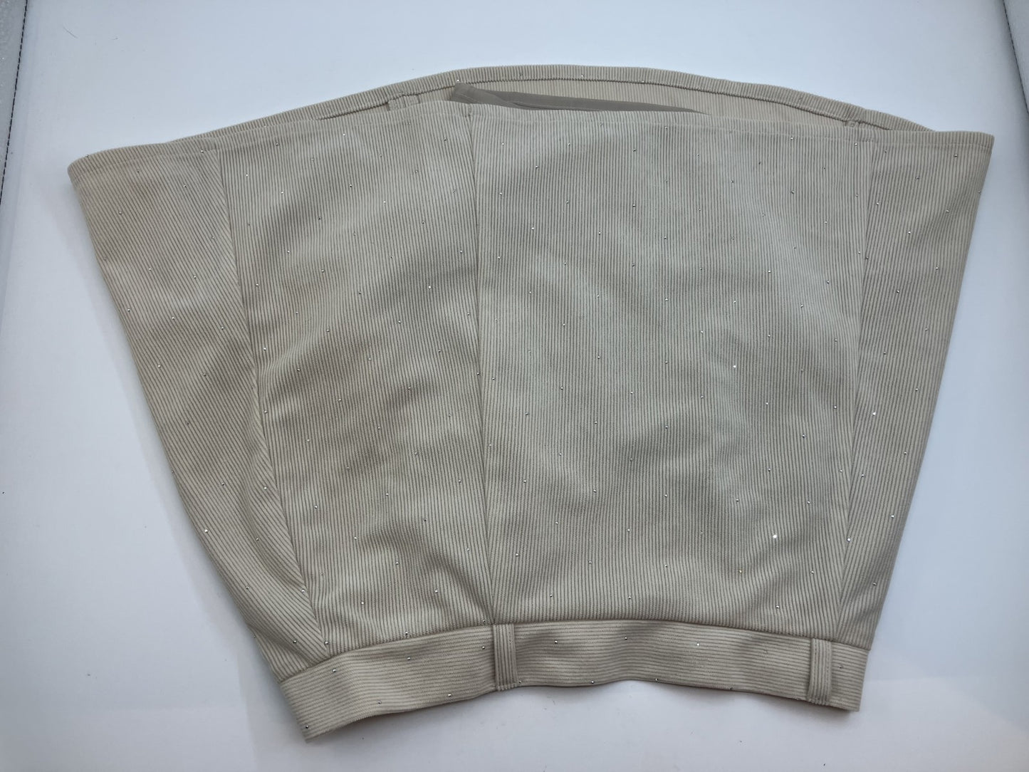 ROPE PICNIC White Top Size 36 (Bust 37-17.7") + Beige A-line Skirt Size L (Waist 33-15.7") Set Up with Wearing Pictures Lined Beautiful Simple Coordination Follow 5%