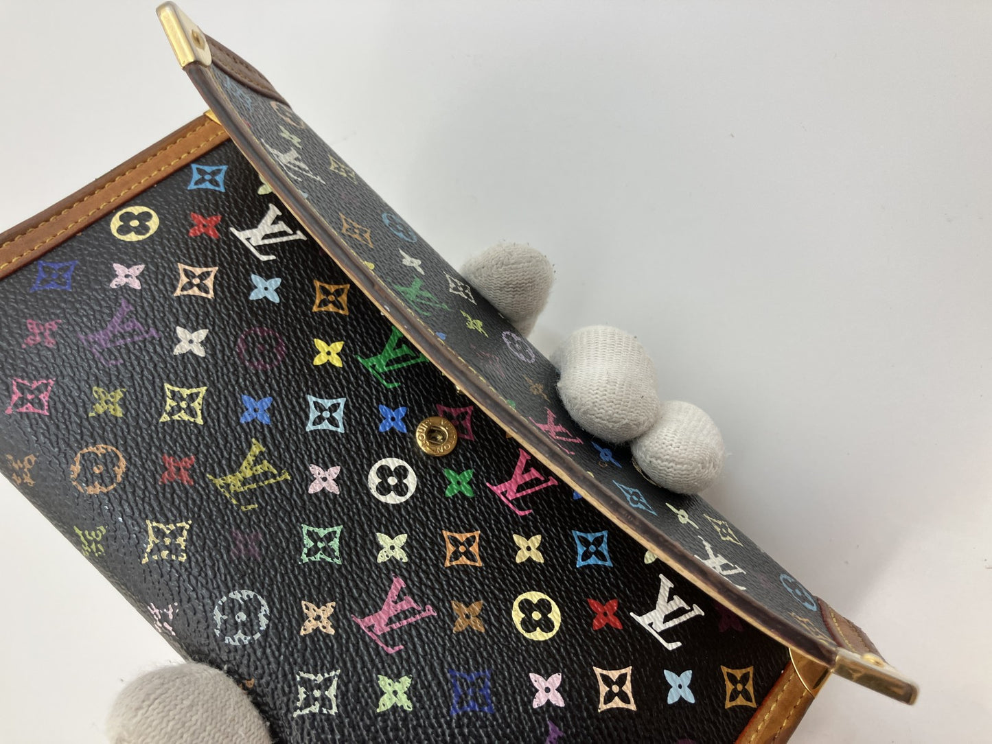 Louis Vuitton Monogram Multicolore Porte Tresor International Wallet M92658 Black