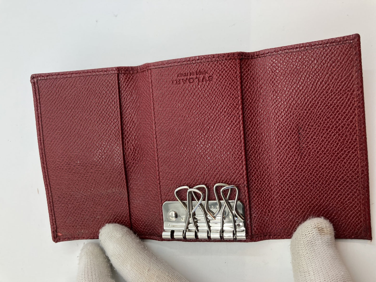 BVLGARI 6-Hook Key Case - Red -
