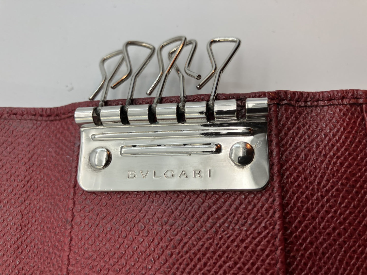 BVLGARI 6-Hook Key Case - Red -