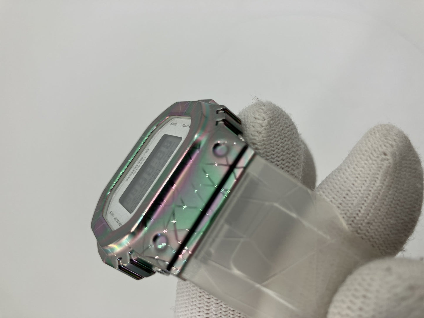 Unused CASIO G-SHOCK 40th Anniversary GM-S5640GEM-7JR Rainbow Metal Clear Band Digital Watch With Box