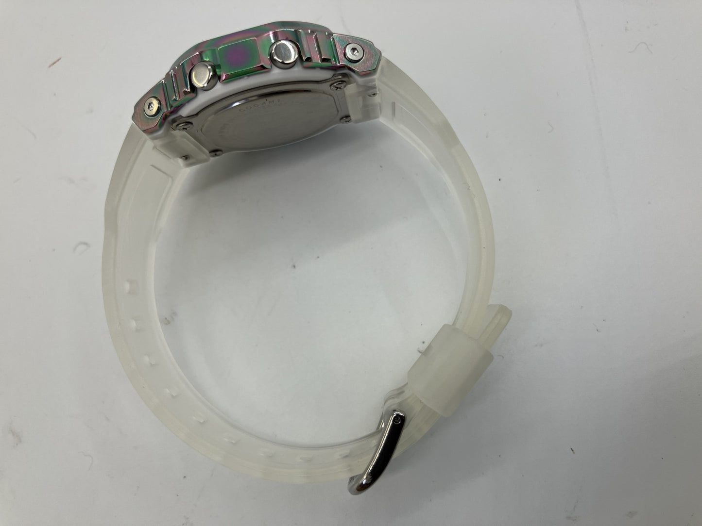 Unused CASIO G-SHOCK 40th Anniversary GM-S5640GEM-7JR Rainbow Metal Clear Band Digital Watch With Box