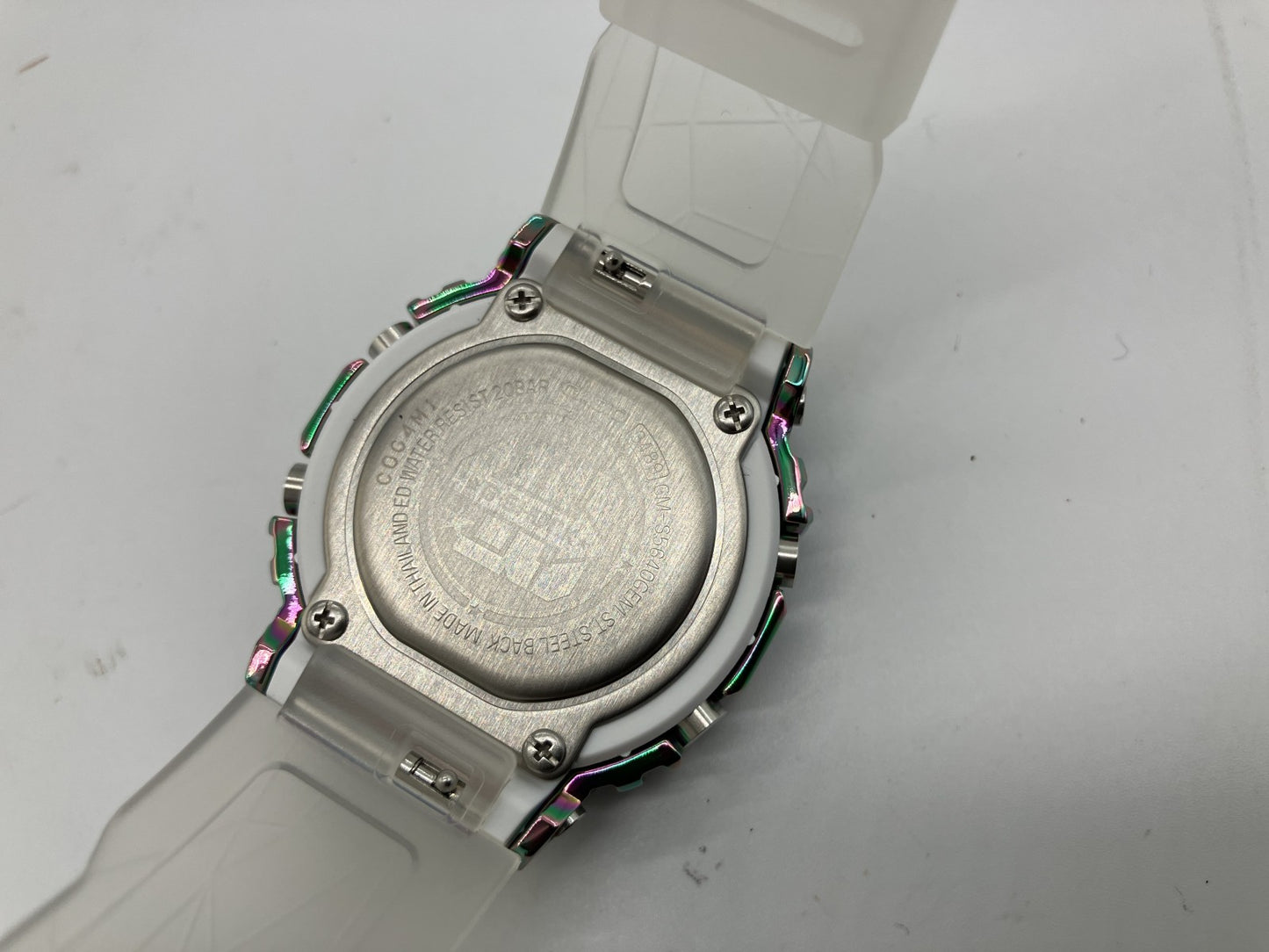 Unused CASIO G-SHOCK 40th Anniversary GM-S5640GEM-7JR Rainbow Metal Clear Band Digital Watch With Box